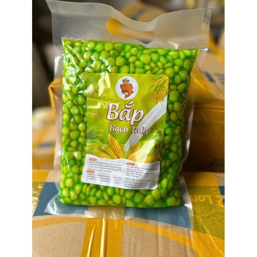 ( GIÁ RẺ ) BẮP BẠCH THỦY móc trực tiếp vào lưỡi câu hoặc xả ổ, thơm mùi cốm sữa giúp đạt hiệu quả cao khi câu.