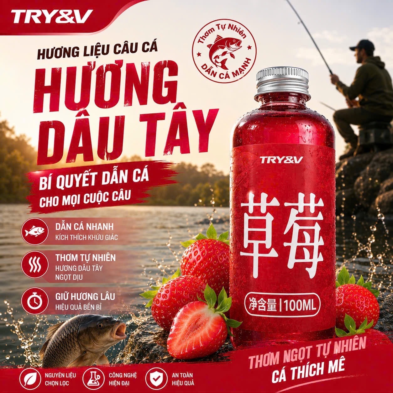 Hương liệu Try&V vị Đường Đen - Dâu - Mật khoai