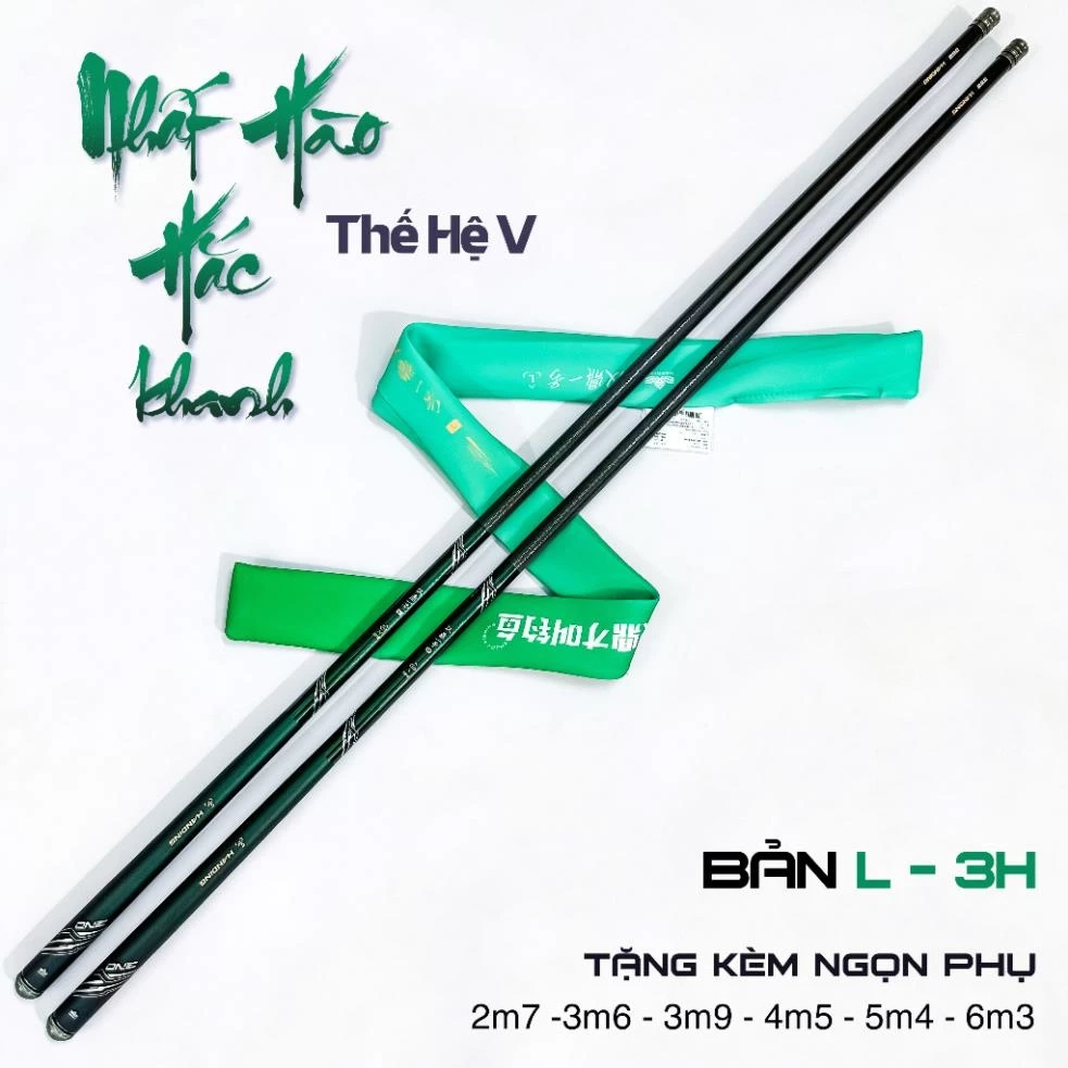 Cần Câu Đài Nhất Hào Khắc Khanh Thế Hệ V Bản L 3H Cần Câu Tay Cacbon Xoắn Cao Cấp